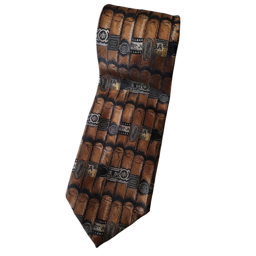 Robert Talbott Frontgate‎ Tie Men's Brown Cigars Italian
